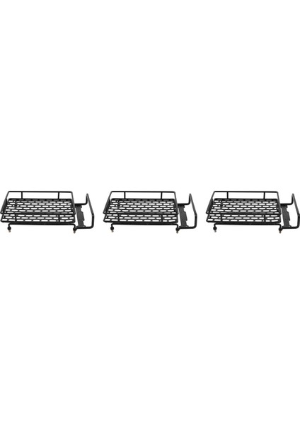 3x Çatı Bagaj Rafı LED Işık Çubuğu Wrangler CC01 Eksenel SCX10 Alüminyum Alaşımlı Bagaj Rafı Araba Tavan Portbagajı (Yurt Dışından)