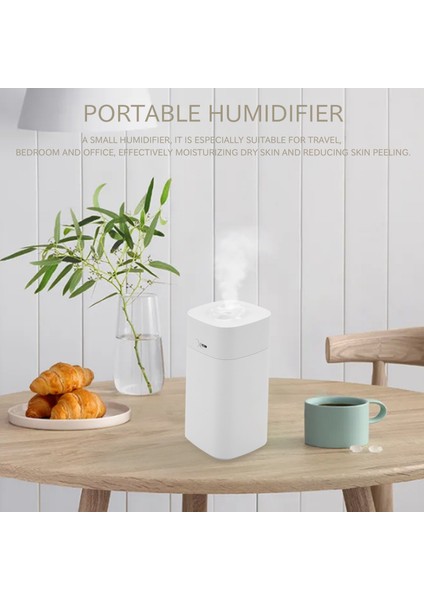 Arabalara, Bebek Odalarına, Ofislere ve Diğerlerine Uygun USB Taşınabilir Mini Kişisel Nemlendirici (Beyaz) (Yurt Dışından)
