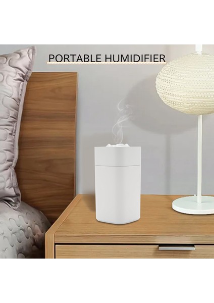 Arabalara, Bebek Odalarına, Ofislere ve Diğerlerine Uygun USB Taşınabilir Mini Kişisel Nemlendirici (Beyaz) (Yurt Dışından)