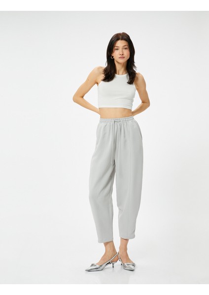 Havuç Pantolon Beli Bağcıklı Normal Bel Cep Detaylı Modal