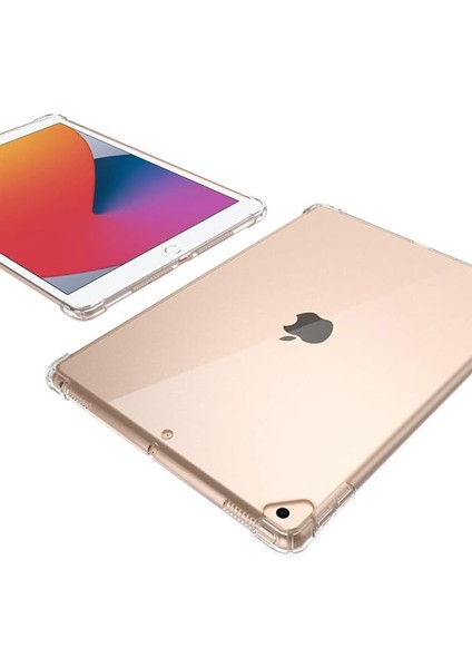 Apple iPad 4. Nesil 9.7 (2012) Antishock Köşe Korumalı Şeffaf Shockproof Esnek Kılıf A1458 A1459 A1460