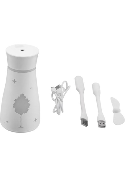 Akçaağaç Yaprağı Hava Nemlendirici, USB Arıtma ile LED Işık Fan Esansiyel Yağ Difüzörü Ev Ofis Yatak Odası Bebek Çocuk Masası (Yurt Dışından)
