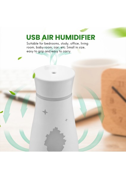 Akçaağaç Yaprağı Hava Nemlendirici, USB Arıtma ile LED Işık Fan Esansiyel Yağ Difüzörü Ev Ofis Yatak Odası Bebek Çocuk Masası (Yurt Dışından)