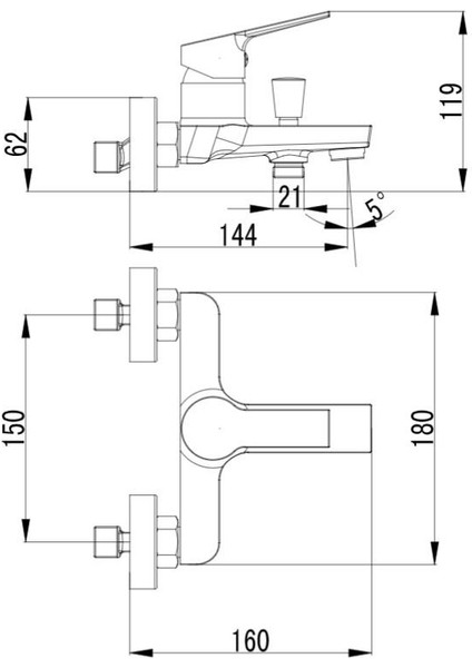 Creavıt BT.LN2500 Luna Banyo Armatürü