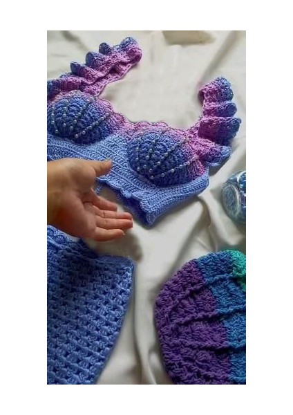 El Örgüsü Kadın Pembe Büstiyer Etek 2'li Takım fiyatları