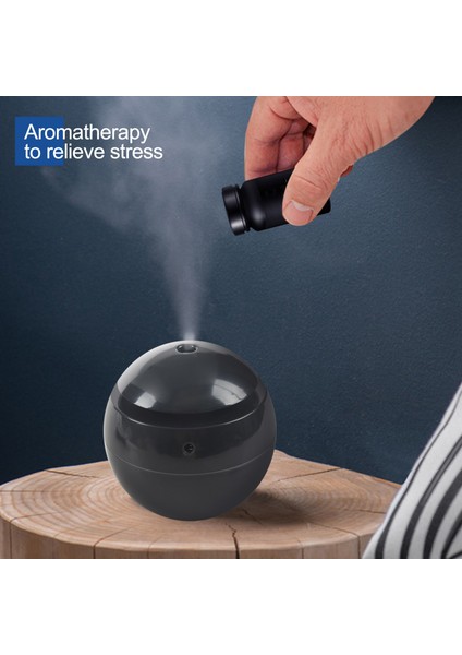 Değişken Aromaterapi Uçucu Yağ Difüzörü Mini USB Hava Nemlendirici Taşınabilir Ultrasonik Atomize Nemlendirici Hava Temizleme Cihazı LED Gece Lambası Siyah (Yurt Dışından)