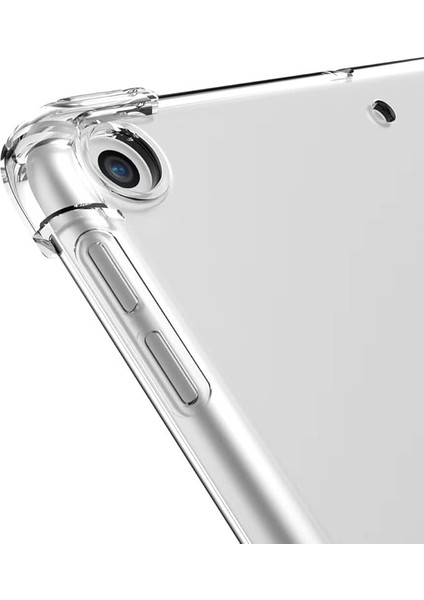 Apple iPad 8. Nesil 10.2 (2020) Antishock Köşe Korumalı Şeffaf Shockproof Esnek Kılıf ve Ekran Koruyucu A2270 A2428 A2429 A2430
