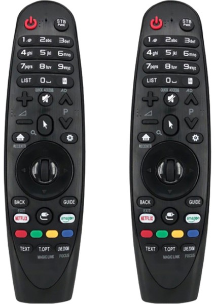2x Uzaktan Kumanda Aeu AN-MR18BA/19BA AKB753 75501MR-600 Lg Akıllı Tv Için Yedek (Kızılötesi) (Yurt Dışından)