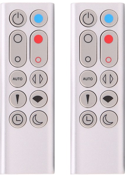 Saf Sıcak+Soğuk Bağlantı Için 2x Yedek Uzaktan Kumanda HP02 HP03 HP02 HP03 Hava Temizleme Cihazı Isıtıcı ve Fan (Gümüş) (Yurt Dışından)