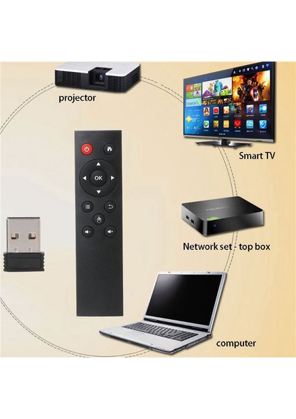 Pc Android Tv Kutusu Için 3x Evrensel 2.4g Kablosuz Hava Fare Klavye Uzaktan Kumanda (Yurt Dışından)