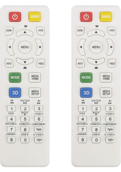 2x Projektör X115 X125H X135WH H6517ABD D602 D622DE145F EV-S62 HE-801K V31S X124PH Için Uzaktan Kumandayı Değiştirin (Yurt Dışından)