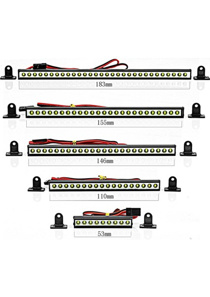 Rc Araba Tavan Lambası 9/18/25 LED Işık Çubuğu 1/10 Rc Paletli Trx4 Eksenel SCX10 90046 SCX24 Wrangler D90 Gövde, 155MM (Yurt Dışından) fırsatları