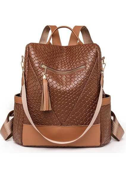 Şık Püskül Örgülü Iki Yönlü Seyahat Sırt Çantası (Yurt Dışından)