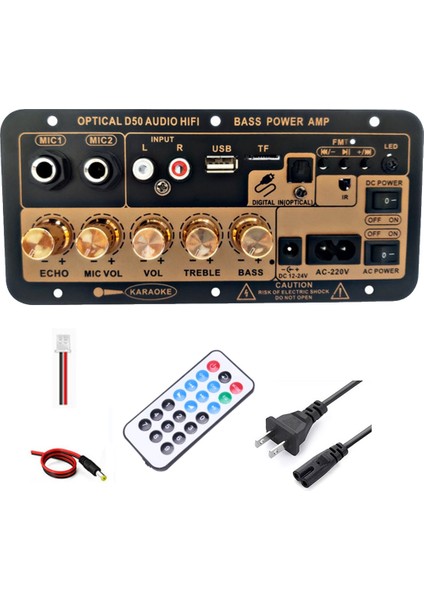 Optik Ses Girişi ile Bluetooth Dijital Amplifikatör Kurulu Karaoke Amplifikatör Ev/araba Subwoofer Amplifikatör Kartı (Abd Tak) (Yurt Dışından)
