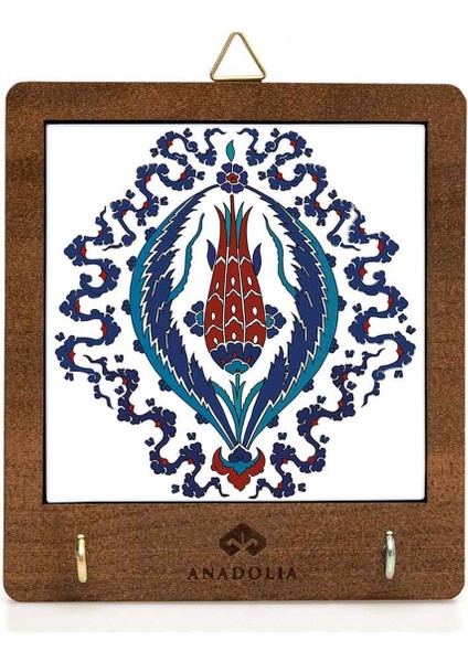 Çini Serisi Lale ve Nar Seramik Dekoratif Askılık
