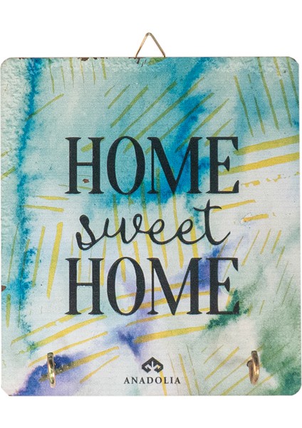 Home Sweet Home Suluboya Dekoratif Askılık