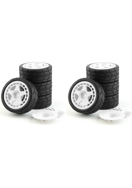 8 Adet 12MM Altıgen 65MM Kauçuk Lastik Tekerlek Lastikleri Xv-01 Tt-01 Tt-02 Lc Yarış Ptg-2 Wr8 1/10 Rc Araba,2 (Yurt Dışından)