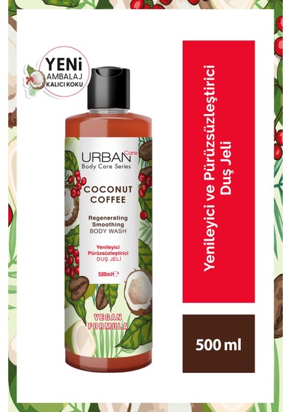 Urban Care Coconut Coffee Yenileyici ve Pürüsüzleştirici Duş Jeli 500ML