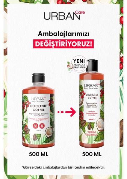 Urban Care Coconut Coffee Yenileyici ve Pürüsüzleştirici Duş Jeli 500ML