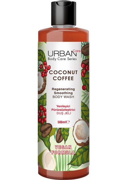 Urban Care Coconut Coffee Yenileyici ve Pürüsüzleştirici Duş Jeli 500ML