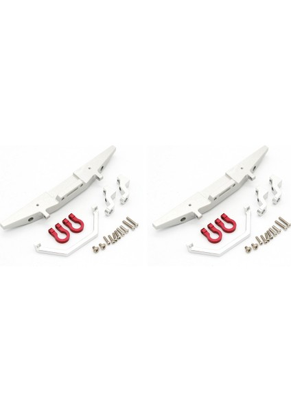 2x Metal Ön Tampon Mn D90 D91 D96 MN90 MN99S 1/12 Rc Araba Yükseltme Parçaları Aksesuarları, Gümüş (Yurt Dışından)