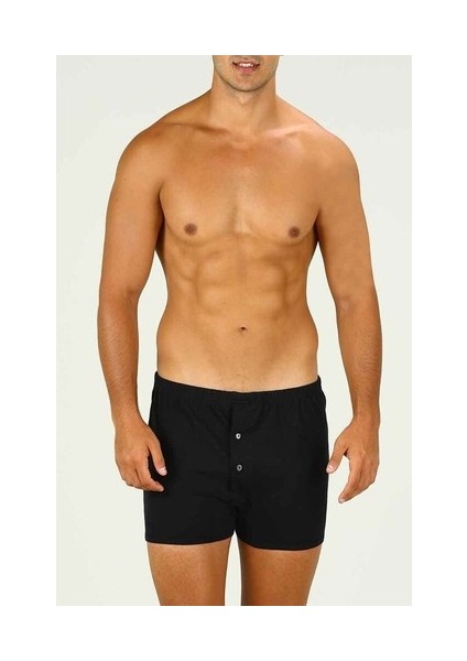 800 Pamuk Elestan Spor Erkek Boxer Siyah 3 Adet