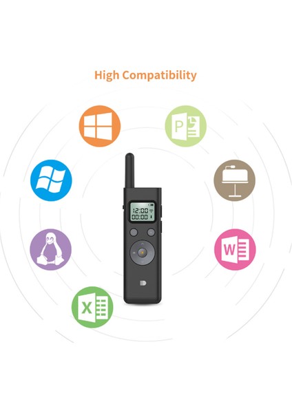 Kablosuz Powerpoint Sunumu Ppt Pointer Clicker Presenter LCD Ekran Yeşil Işık Rf Uzaktan Kumanda 300M Mesafe (Yurt Dışından)