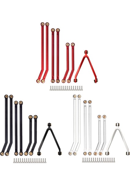 Cnc Yüksek Gümrükleme Şasi Bağlantı Çubuğu Seti 1/24 Rc Paletli Araba Eksenel SCX24 AXI00005 Yükseltme Parçaları, 1 (Yurt Dışından)