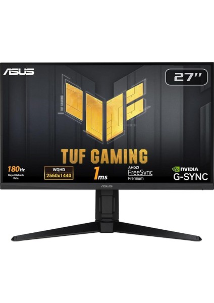 ASUS TUF GAMING VG27AQL3A   27 HDR400 2K FAST IPS FREESYNC VE G-SYNC UYUMLU 2560x1440 1MS 180HZ DP HDMI USB MM VESA 3YIL ELMB SYNC,PIVOT,%130 Srgb Monitör