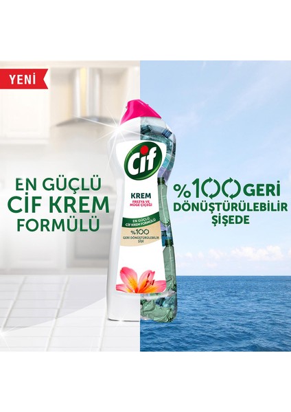 Krem Yüzey Temizleyici Frezya ve Müge Çiçeği 750ml+Limon Kokulu 750ml+ Ulrta Hijyen 675ml