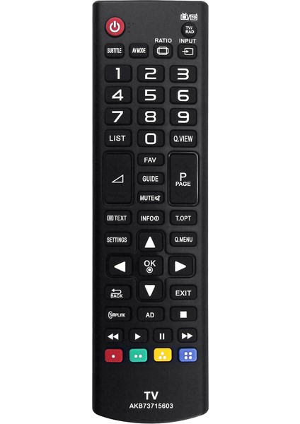 AKB73715603 Evrensel Uzaktan Kumanda Lg Tv Için Değiştirin AKB73715603 42PN450B 47LN5400 50LN5400 50PN450B (Yurt Dışından)