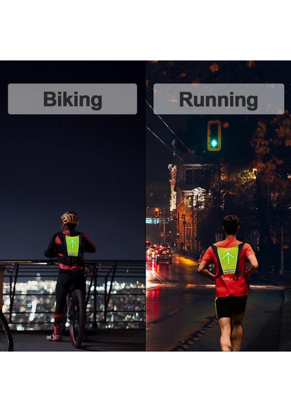 LED Bisiklet Dönüş Sinyali Sırt Çantası, LED Bisiklet Dönüş Sinyalleri Yelek, Yön Göstergesi ile Şarj Edilebilir Yansıtıcı Sırt Çantası (Yurt Dışından) fırsatları