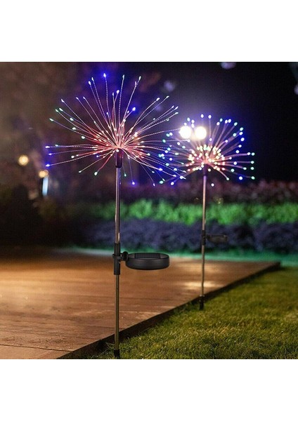 Solar Starburst Stake Garden Lights Güneş Enerjili Bahçe Yıldız Işıkları 2'li Paket