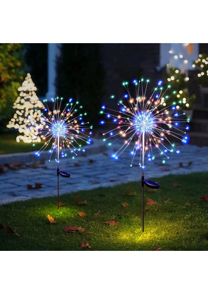 Solar Starburst Stake Garden Lights Güneş Enerjili Bahçe Yıldız Işıkları 2'li Paket modelleri