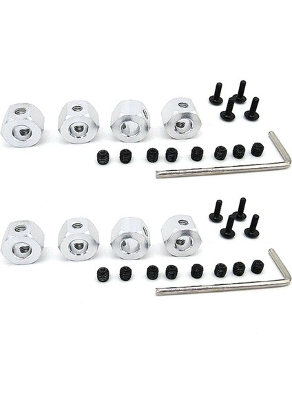 8 Adet 5mm Ila 12MM Metal Birleştirici Tekerlek Göbeği Hex Adaptörü D12 C14 C24 C34 Mn D90 D91 MN99S Rc Araba Yükseltme Parçaları, (Yurt Dışından)