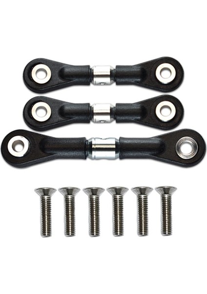 6 Adet Direksiyon Bağlantı Çubuğu Servo Çubuk Tt-02 TT-02T TT02 TT02T 1/10 Rc Araba Yükseltme Parçaları Aksesuarları, Gümüş (Yurt Dışından)