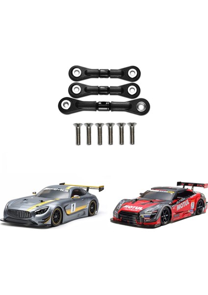 6 Adet Direksiyon Bağlantı Çubuğu Servo Çubuk Tt-02 TT-02T TT02 TT02T 1/10 Rc Araba Yükseltme Parçaları Aksesuarları, Gümüş (Yurt Dışından)