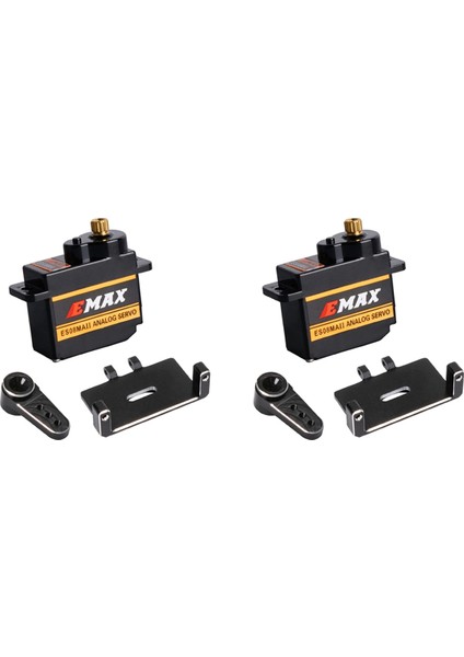 2x ES08MAII Direksiyon Servo Servo Dağı ve Servo Kolu ile Eksenel SCX24 1/24 Rc Paletli Araba Yükseltme Parçaları Aksesuarları (Yurt Dışından)