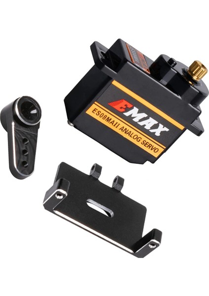 2x ES08MAII Direksiyon Servo Servo Dağı ve Servo Kolu ile Eksenel SCX24 1/24 Rc Paletli Araba Yükseltme Parçaları Aksesuarları (Yurt Dışından)