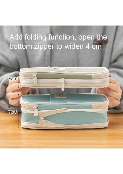 Angoo Macaron Çift Katmanlı Geri Çekilebilir Büyük Kapasiteli Kalem Kutusu Kırtasiye Kutusu Yeşil (Yurt Dışından) modelleri