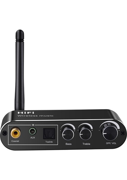 Dijital-Analog Dönüştürücü Bluetooth 5.1 Alıcı Dac Optik/koaksiyel - Aux 3,5 mm Ses Çıkışı, Ses Seviyesi Kontrollü (Yurt Dışından)