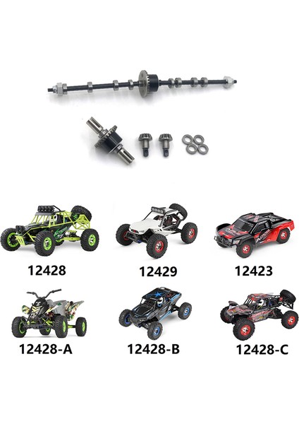 Metal Ön ve Arka Diferansiyel Aks Mili Seti 12428 12423 12427 FY03 1/12 Rc Araba Yükseltme Parçaları (Yurt Dışından)