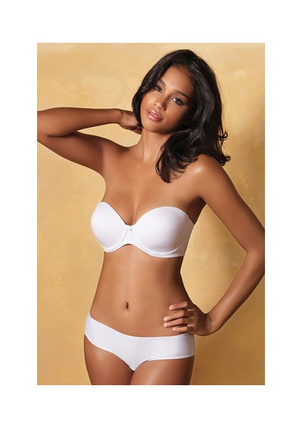 Desteksiz Pamuklu Straplez Sütyen