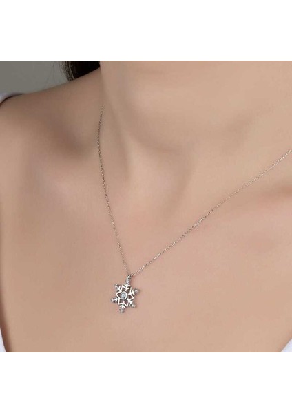 Swarovski Taşlı Gümüş Kartanesi Bayan Kolye fiyatları