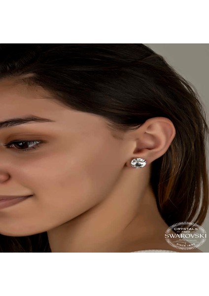 Swarovski Crystal Taşlı Gümüş Çivili Kadın Küpe fiyatları