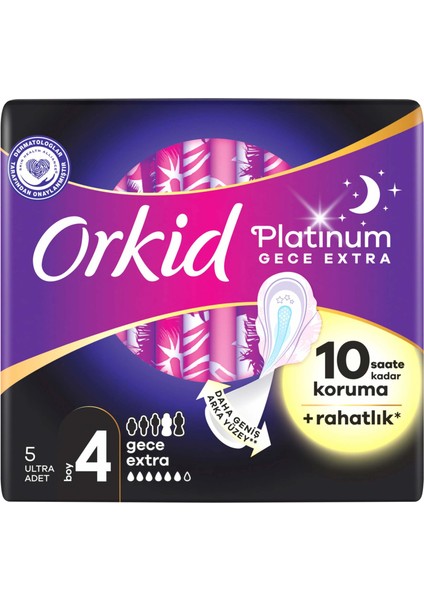 Platinum Gece Ekstra Hijyenik Ped 5 Adet Tekli Paket
