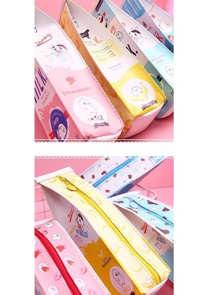 Heamor Kawaii Süt Kartonu Kalem Kutusu Kutusu Kesesi Sevimli Anime Estetik Çizgi Film Kırtasiye Düzenleyici Çanta Tutucu Fermuarlı Okul Malzemeleri Ile Taşınabilir Japon J - F (Yurt Dışından) indirimleri