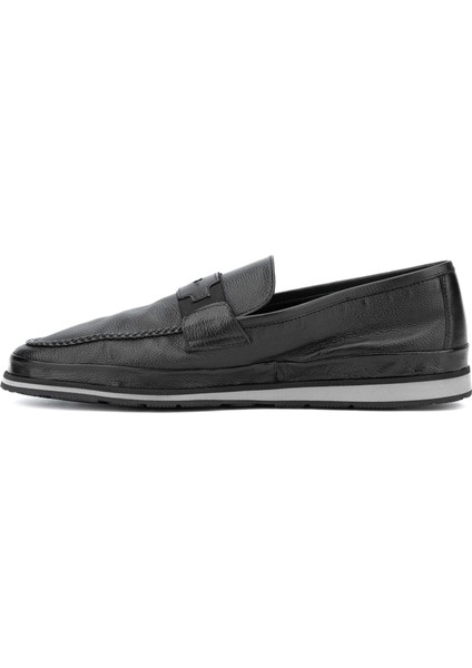 Erkek Deri Siyah Loafer Ayakkabı 1024 64607 Erk Ayk Y24 Nero fiyatları