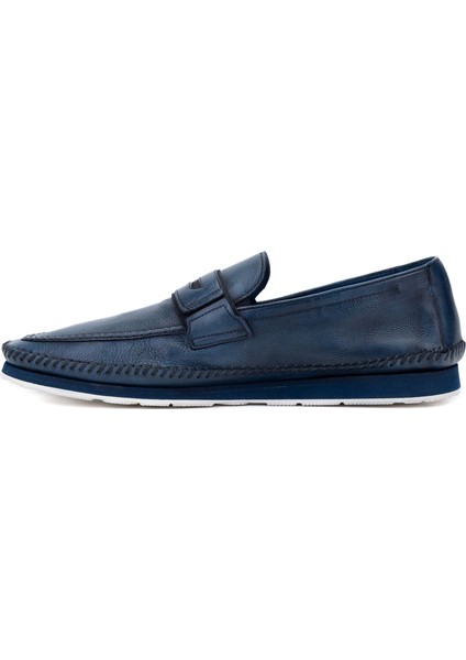 Erkek Deri Mavi Loafer Ayakkabı 1024 64605 Erk Ayk Y24 Blu fiyatları