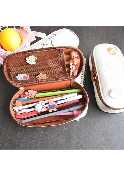 Heamor Sevimli Karikatür Kalem Çantası Dayanıklı Yumuşak Oxford Kumaş Büyük Kapasiteli Kalem Kutusu Sevimli Desenli ve Kolay Depolama ile Öğrenciler Için Çok Amaçlı Kalem Çantası Tip 3 (Yurt Dışından) fırsatları